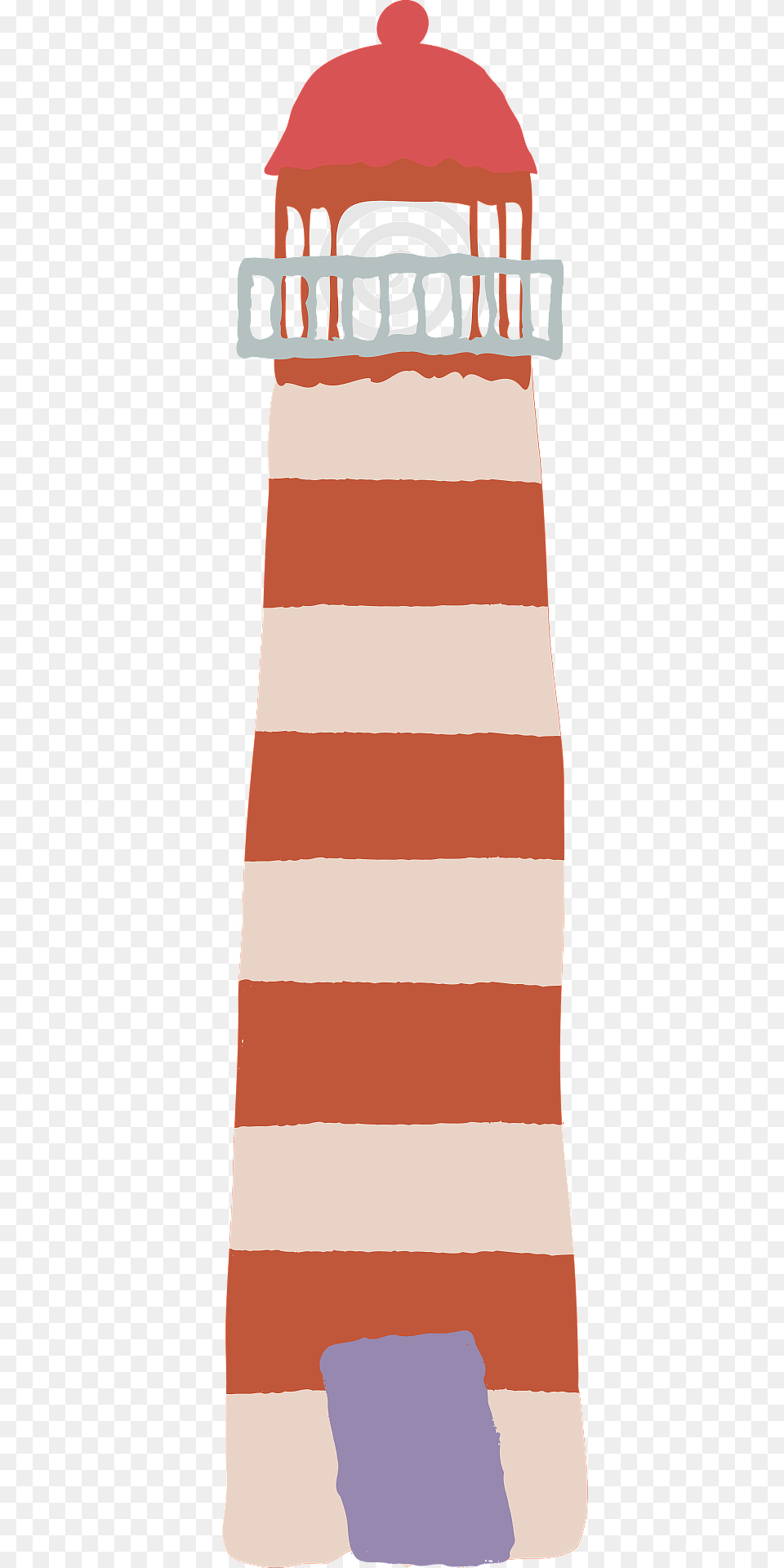 Crooked Red And White Horizontal Stripe Lighthouse Clipart, Clothing, Shirt, T-shirt Png Image