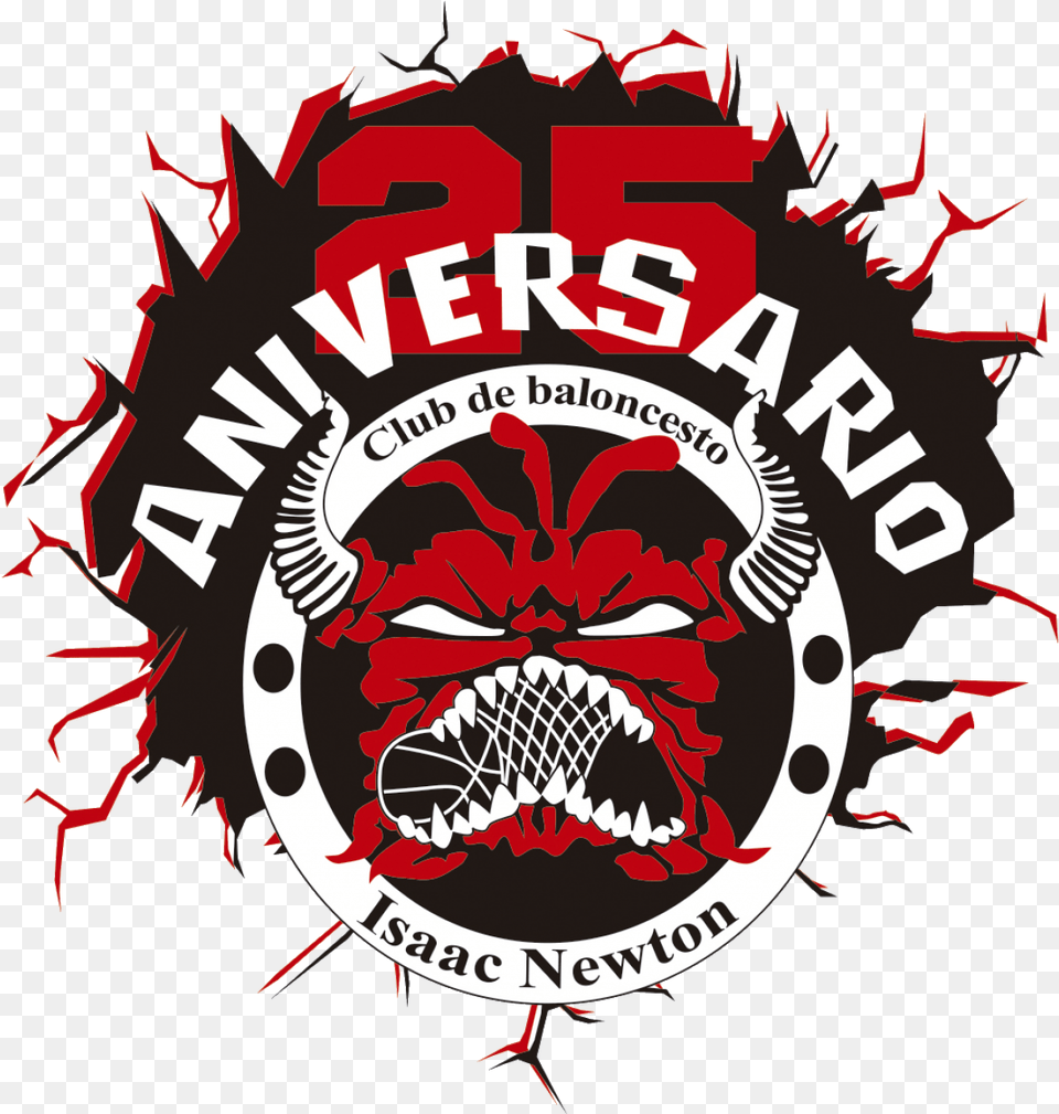 Cropped Aaff Logo Club Baloncesto Isaac Newton 25 Aniversario Los Angeles Rams, Symbol, Emblem, Plant, Leaf Free Png Download