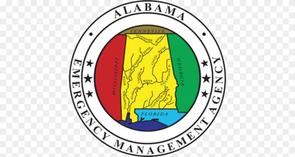 Cropped Aema Agency Seal Alabama Emergency Management Agency, Emblem, Symbol, Disk Png Image