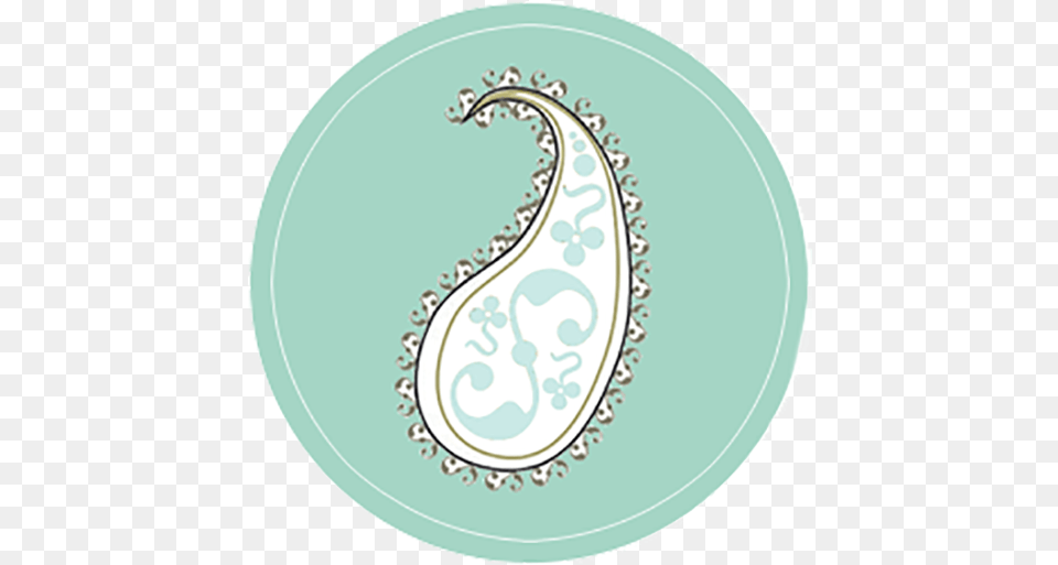 Cropped Apsroundlogo512px1png Aqua Paisley Studio Circle, Pattern, Plate, Art, Floral Design Png Image