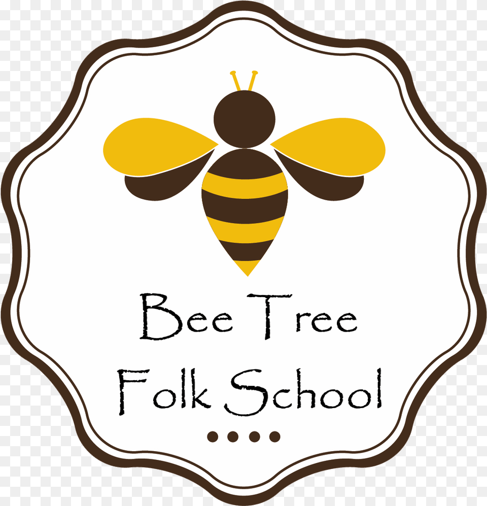 Cropped Beetreelogofinal2png Bee Tree Folk School Honey Bee Bee Logo, Animal, Insect, Invertebrate, Wasp Free Transparent Png