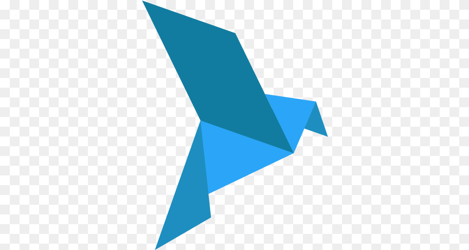 Cropped Birdpng U2013 Origami It Lab Blue Bird Origami Logo, Art, Paper Png Image