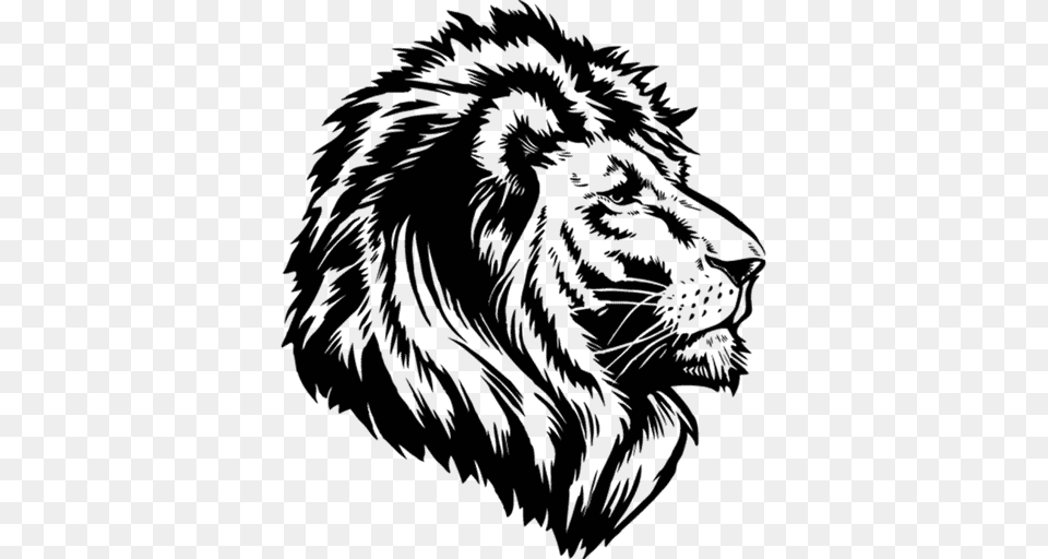 Cropped Black Lion Logo, Animal, Mammal, Wildlife, Person Free Png Download