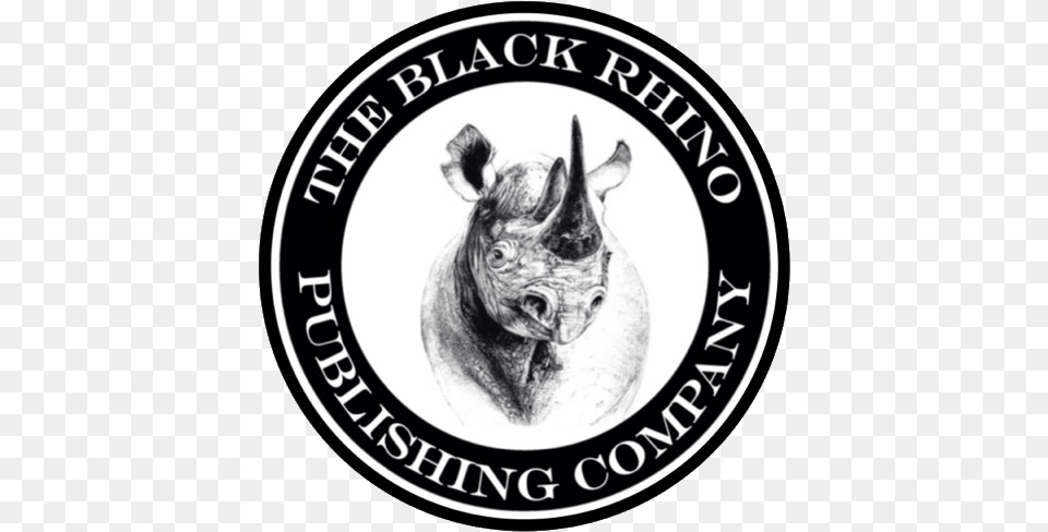 Cropped Black Rhinoceros, Logo, Animal, Dinosaur, Reptile Png Image