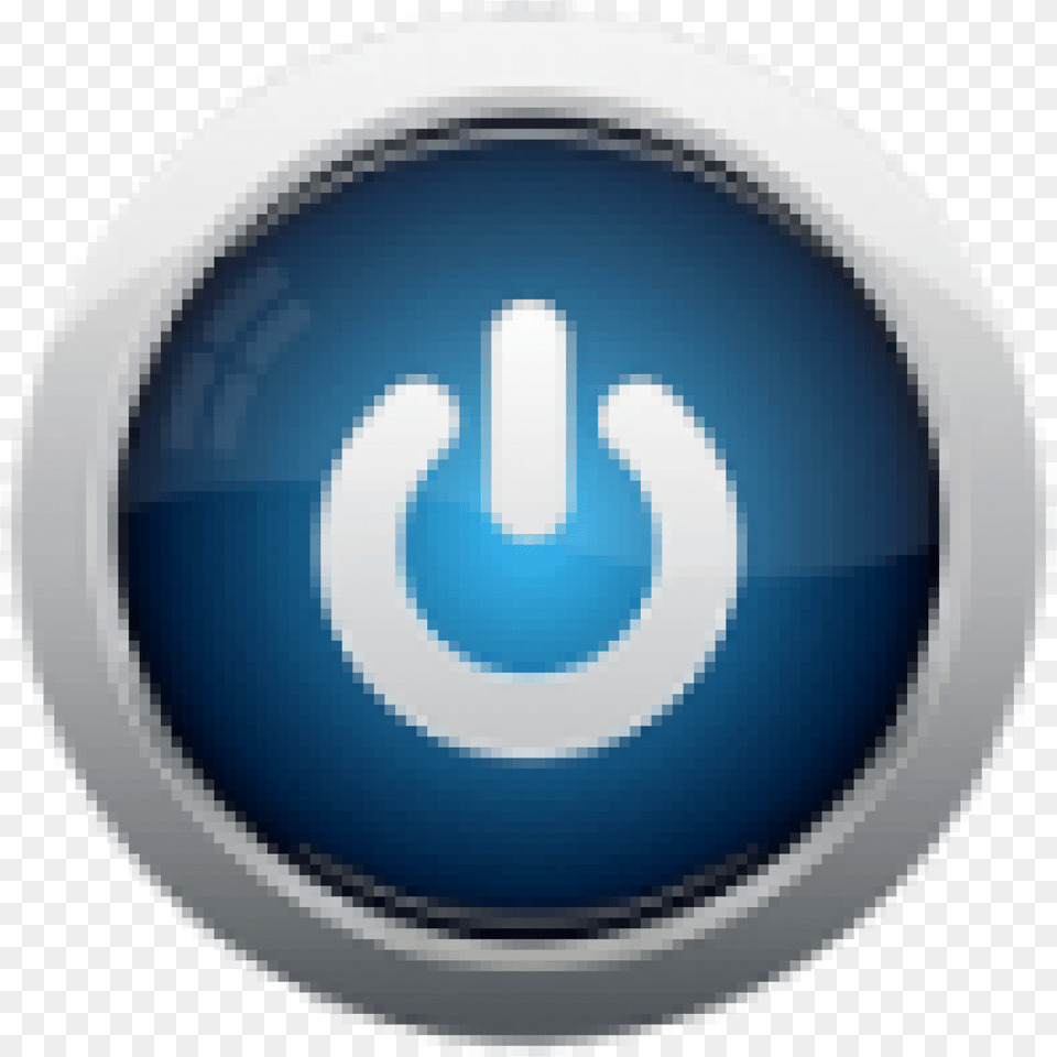 Cropped Blue Power Button Pdam Tirtanadi, Electronics Free Png