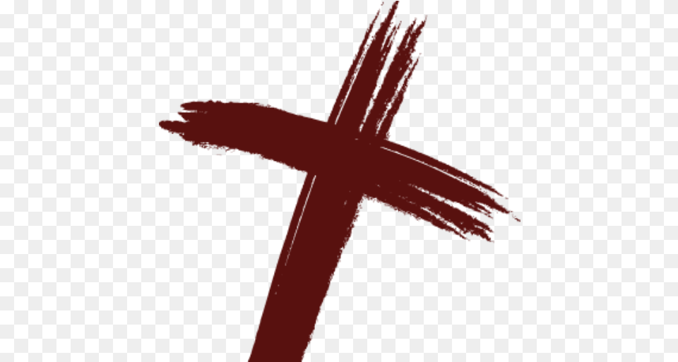 Cropped Brushstrokecrosspng2png U2013 First Baptist Church Brush Stroke Cross Paint, Sword, Weapon, Symbol, Person Free Png Download