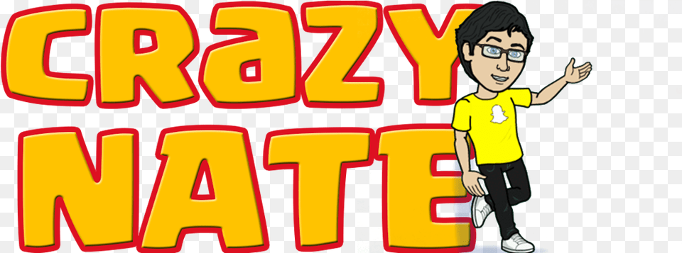 Cropped Crazy Nate Website Banner Logo, Book, Publication, Comics, Boy Free Png