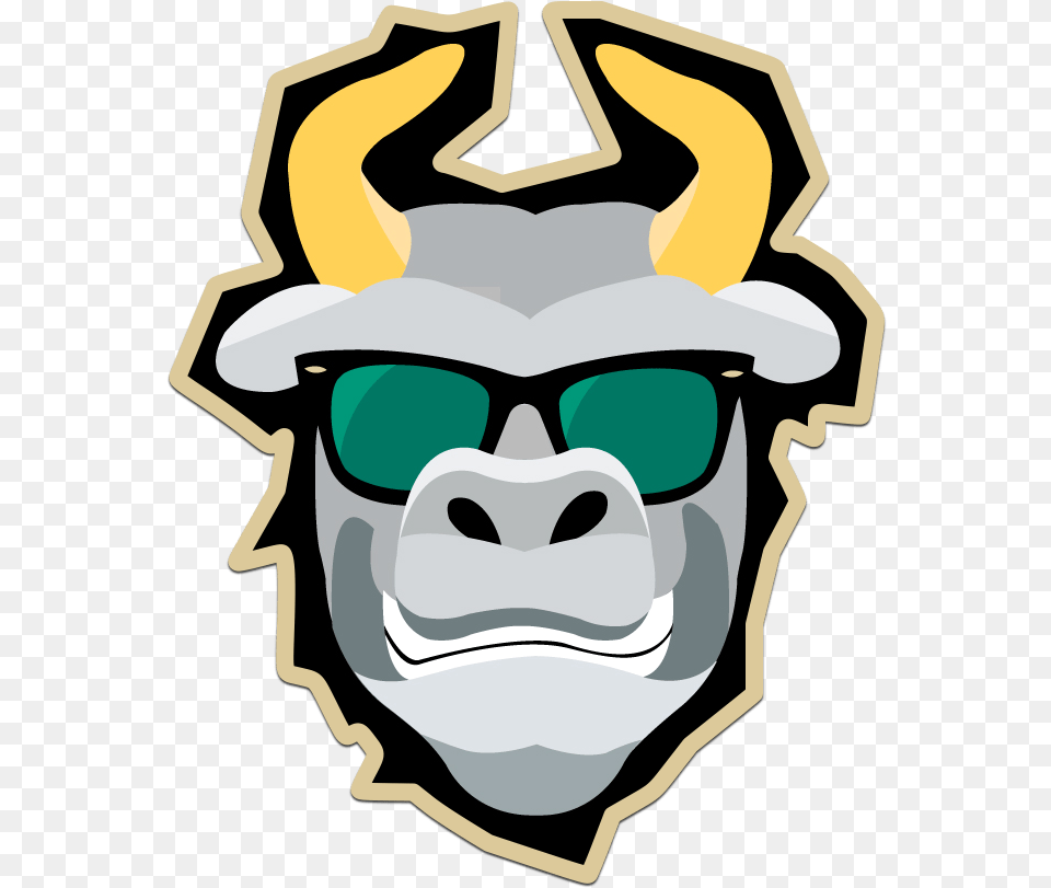 Cropped Cropped Soflobulls Com Gold Trim Rocky Head Rocky The Bull Head, Baby, Person, Animal, Mammal Free Png Download