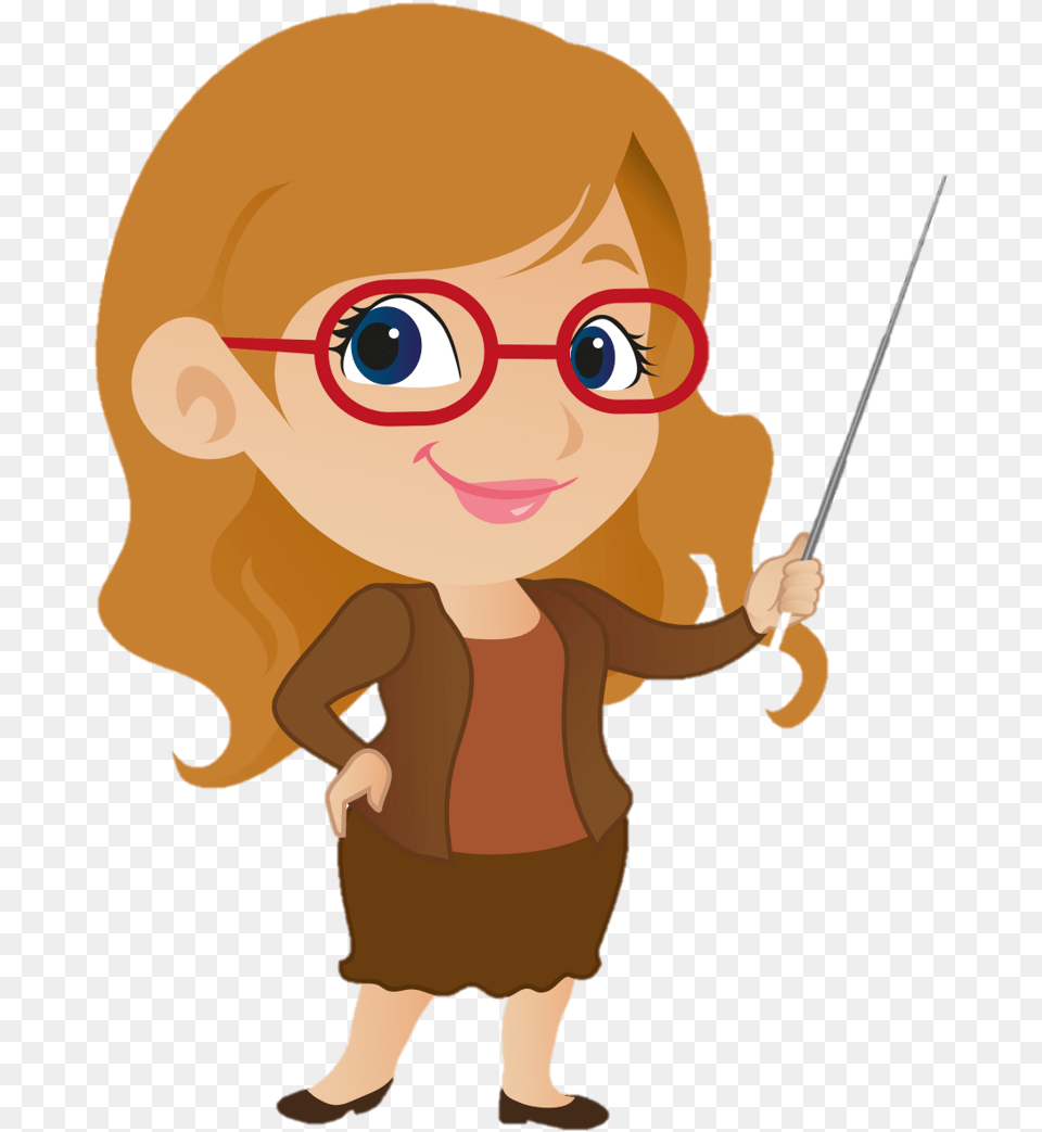 Cropped Cute Scientist No Bck Female Cute Teacher Clipart, Baby, Person, Accessories, Glasses Free Transparent Png