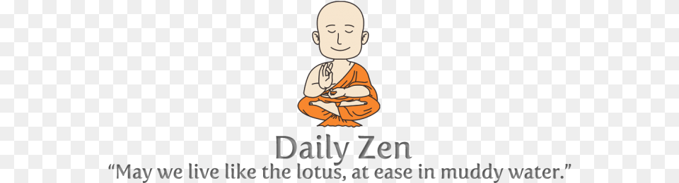 Cropped Daily Zen Logo May We Live Like Sitting, Baby, Person, Face, Head Free Png Download