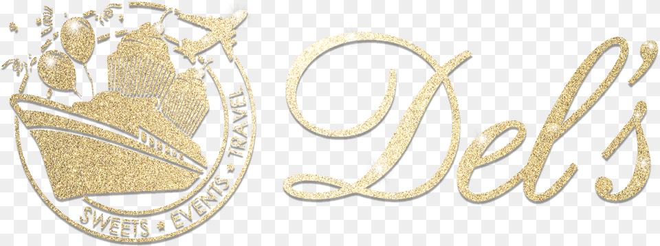 Cropped Delslogofinalgoldglitterpng U2013 Delu0027s Sweets Chain, Logo, Text Free Png