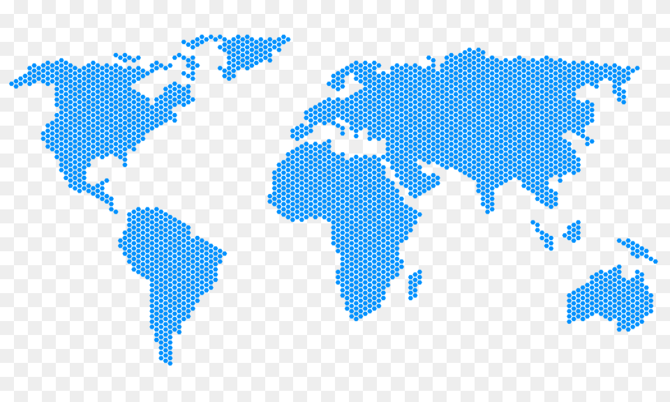Cropped Dotted World Map, Chart, Plot, Atlas, Diagram Free Png Download