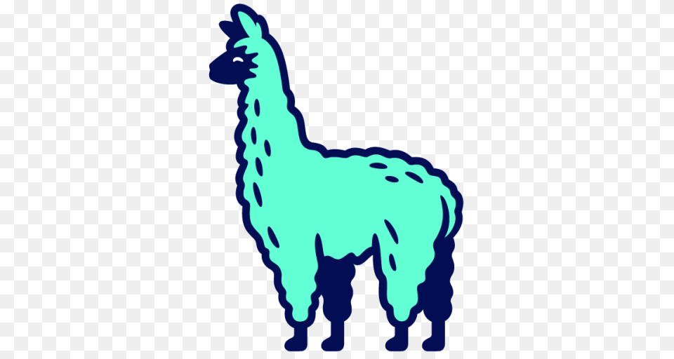 Cropped Fat Llama Logo Marine Fat Llama, Animal, Mammal Png Image