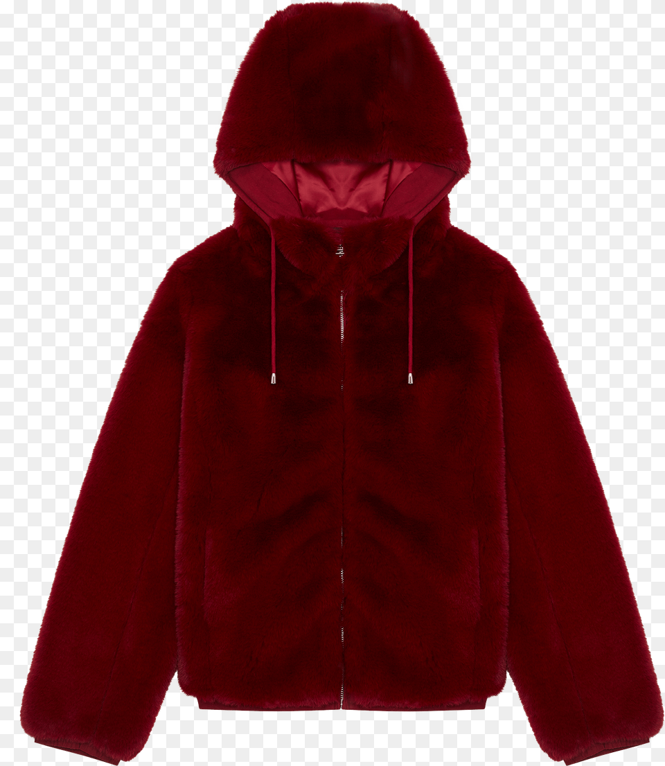 Cropped Faux Fur Jacket Coat, Clothing, Fleece, Hood, Hoodie Free Transparent Png