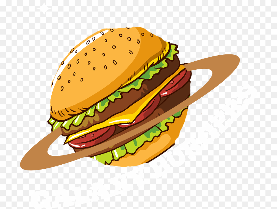 Cropped Galaxy Burger Logo Beyaz Fast Food Png Image