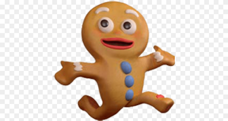 Cropped Genger Bread Man Right, Cookie, Food, Sweets, Toy Free Png