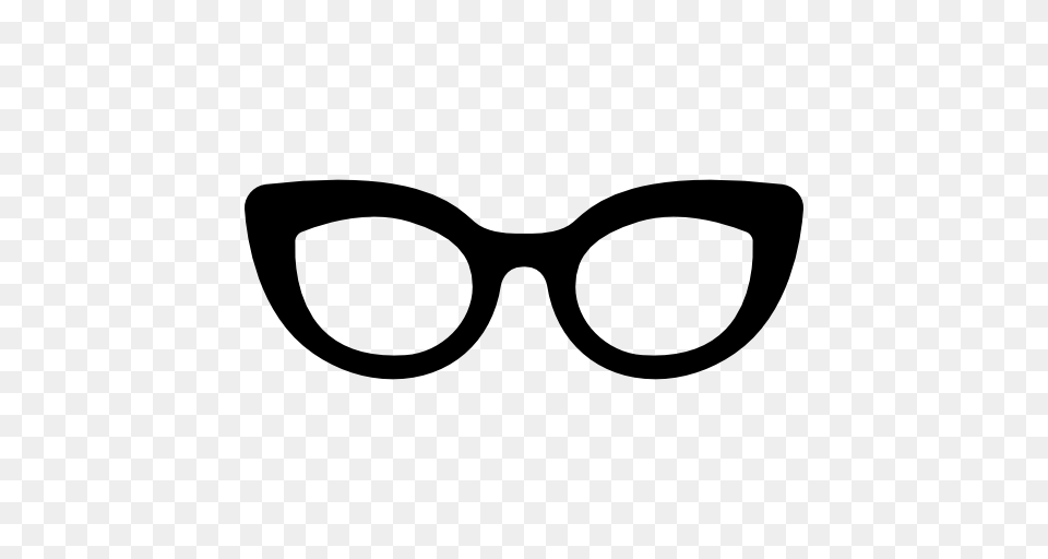 Cropped Glasses Of Cat Eyes Shape, Gray Free Png