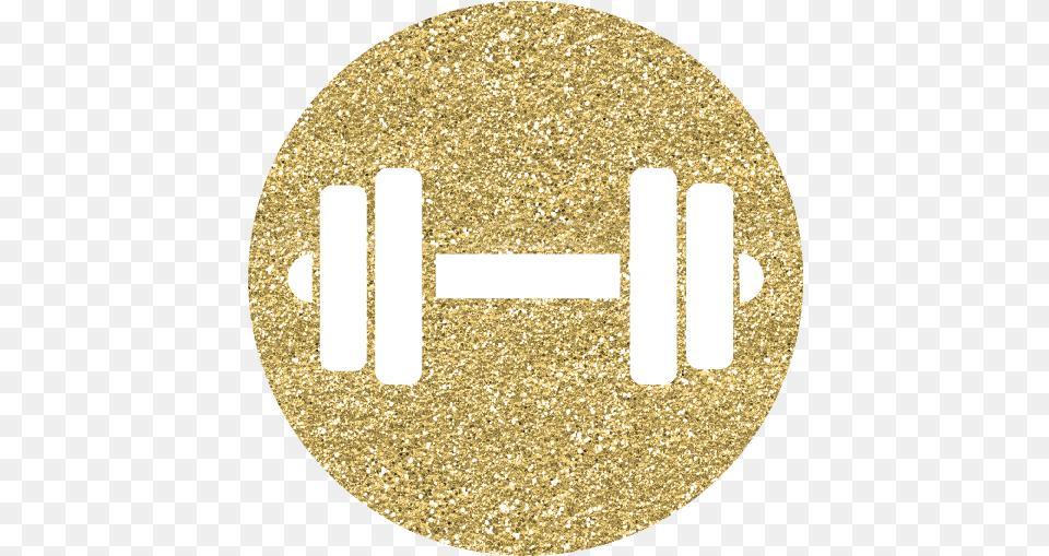 Cropped Goldbarbellpng Circle, Gold, Glitter, Astronomy, Moon Png Image