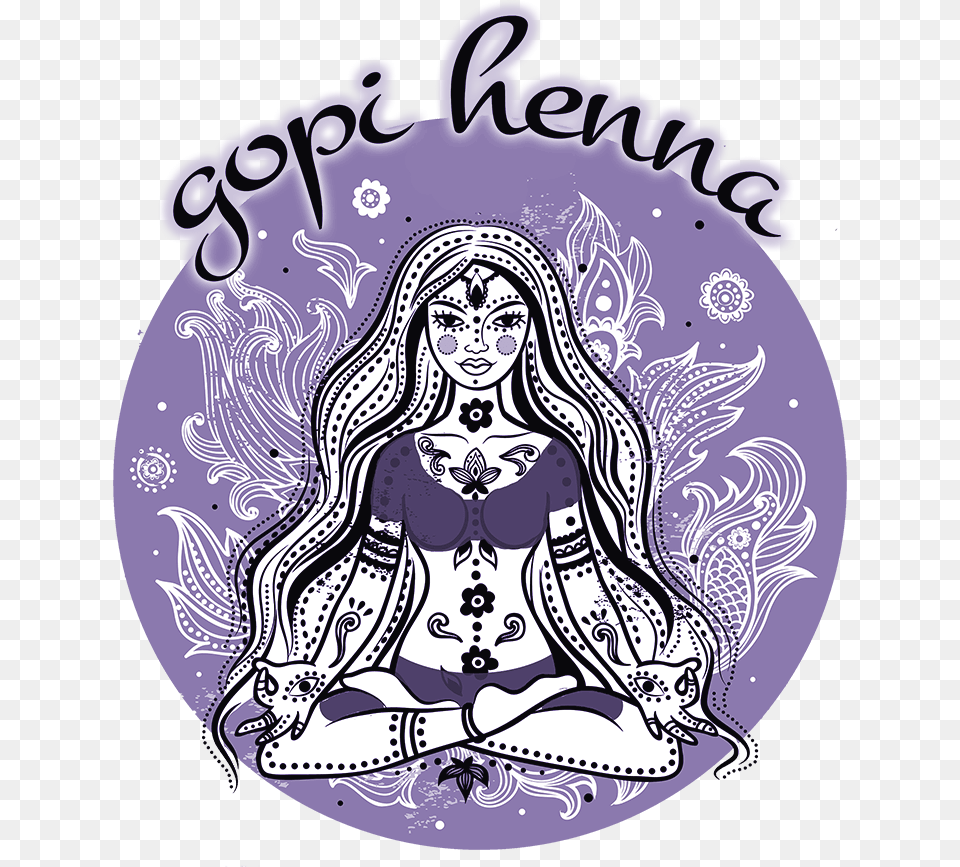 Cropped Gopi Henna Logo Gopi Henna, Art, Purple, Drawing, Doodle Free Transparent Png
