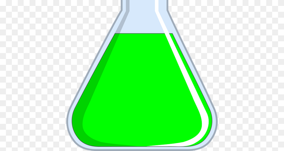 Cropped Green Chemistry Flash, Cone, Jar Png