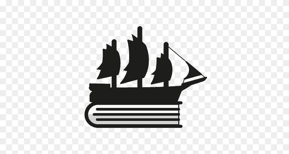 Cropped Greenwich Book Festival Bw Icon Greenwich Book, Vehicle, Transportation, Boat, Sailboat Free Transparent Png