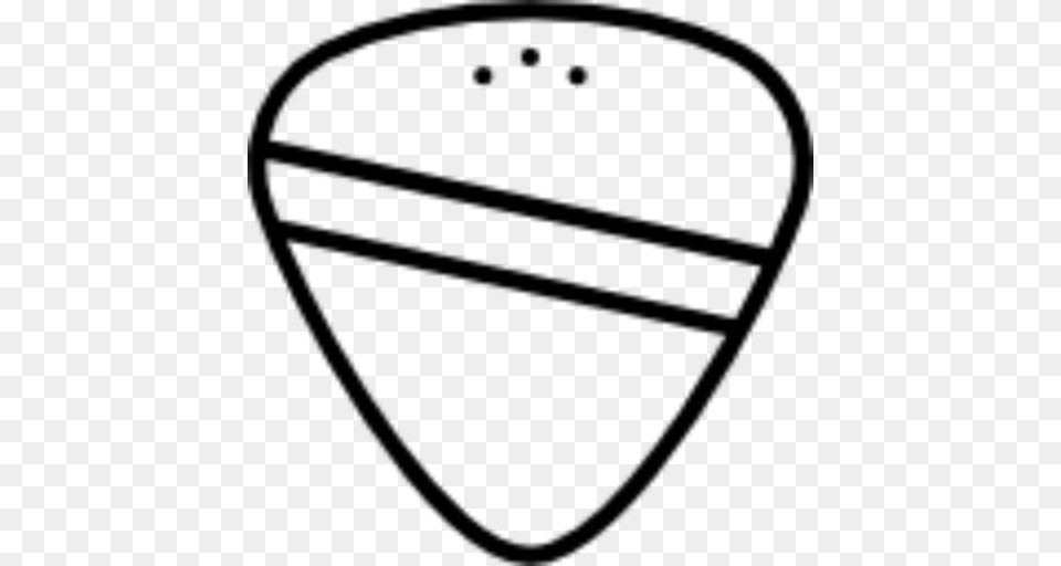 Cropped Guitar Pick, Gray Png