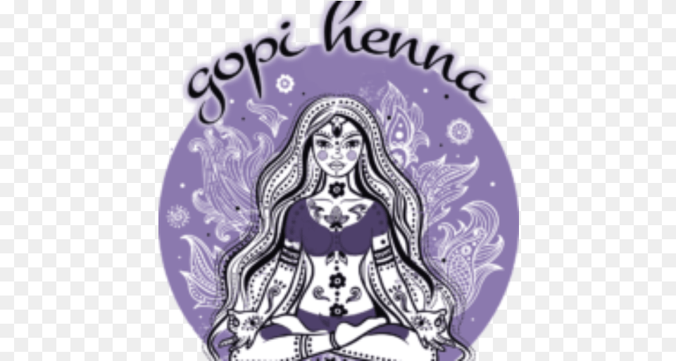 Cropped Henna, Art, Drawing, Doodle, Purple Png