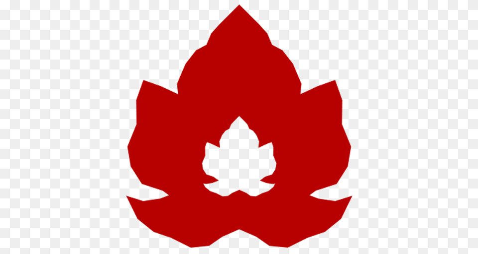 Cropped Hojas Logo Red Small Hojas Artspace, Flower, Leaf, Petal, Plant Png Image