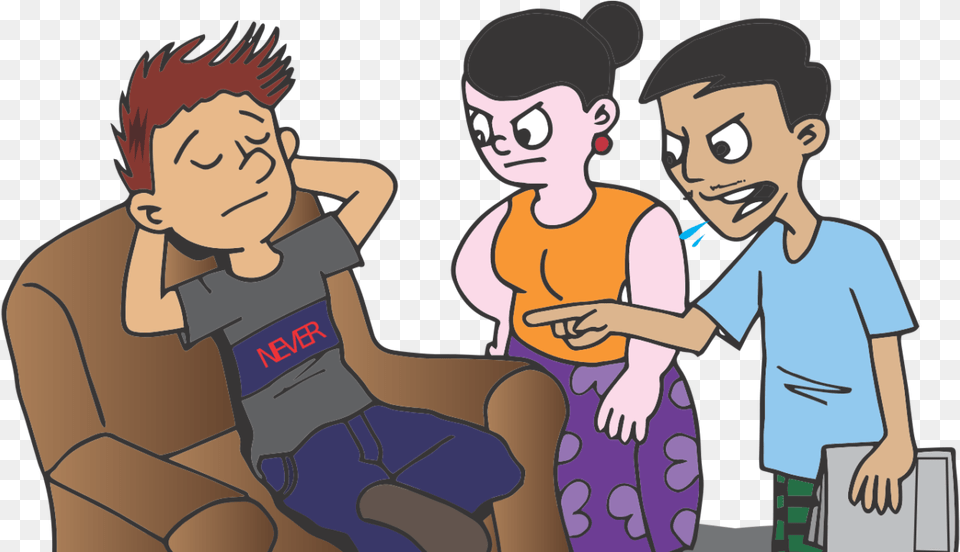 Cropped Lazy Angry Parents Animation, Book, Comics, Publication, Person Free Png