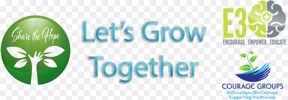 Cropped Lets Grow Together Graphic Design, Green, Logo, Plant Png