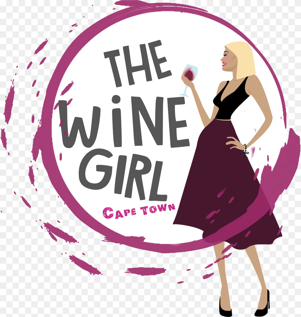 Cropped The Wine Girl Illustration, Adult, Purple, Person, Female Png