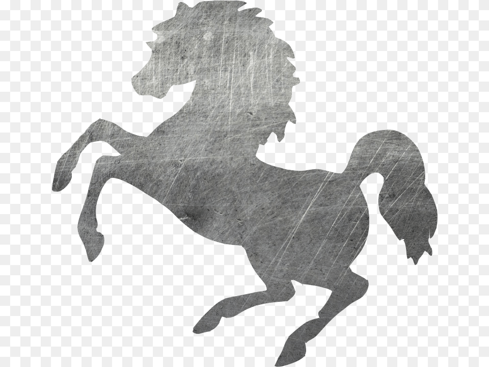 Cropped Metal Horse Rearing 1 Juventus Logo With Zebra, Silhouette, Person, Animal, Art Free Transparent Png