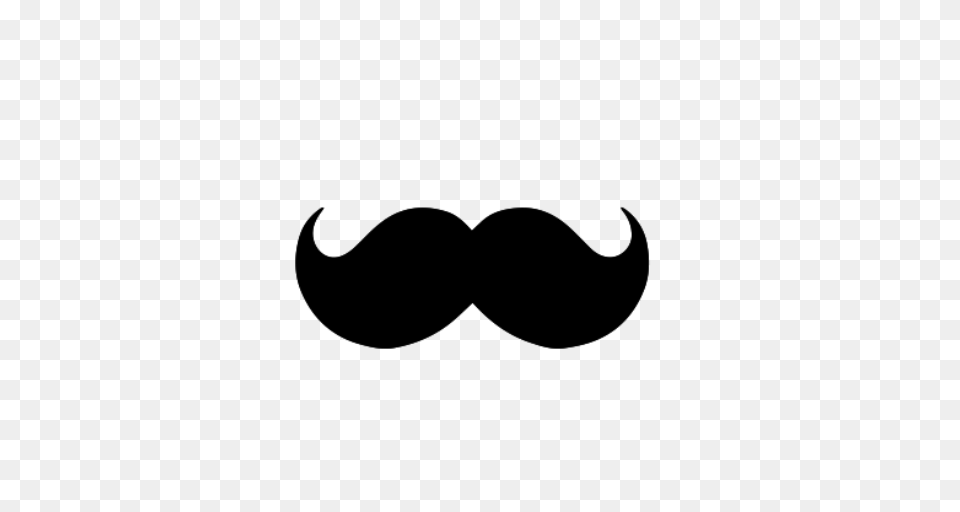 Cropped Mustache, Gray Free Png