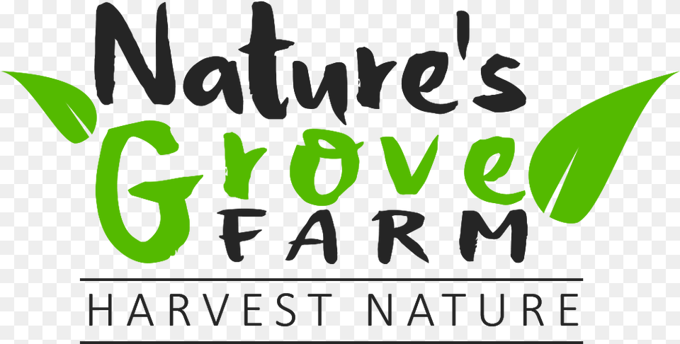 Cropped Natures Grove Farm Logo 3 Calligraphy, Green, Text Png