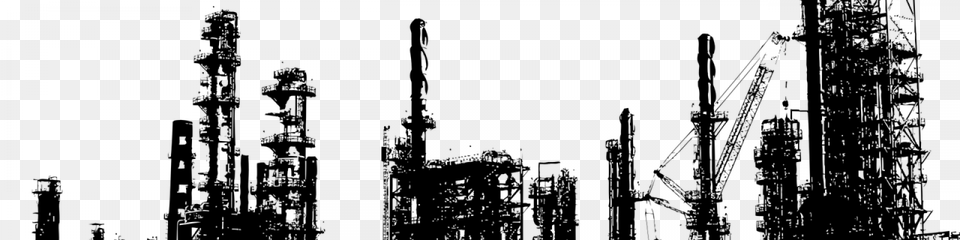 Cropped Oil Refinery Oil Refinery, Gray Free Png