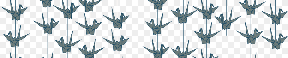 Cropped Paper Crane Garland Blue Gray Origami, Pattern, Trident, Weapon Free Transparent Png