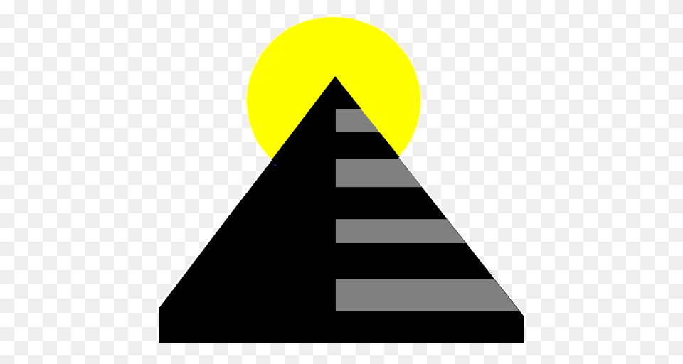 Cropped Pyramid With Sun, Lighting, Triangle, Nature, Night Png Image