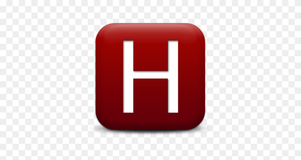 Cropped Simple Red Square Icon Alphanumeric Letter Hh, First Aid, Text Free Transparent Png