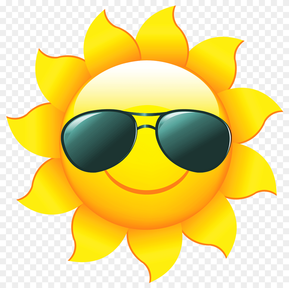 Cropped Sun Clipart Transparent Sun With Shades Clipart Picture, Accessories, Nature, Outdoors, Sky Png Image