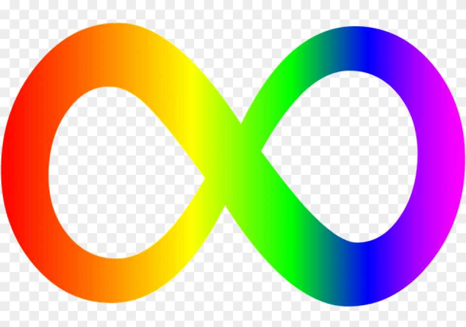 Cropped Symbol Of Infinity Of Autism, Logo, Disk Png Image