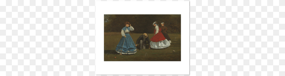 Croquet Scene By Winslow Homer Croquet Scene Winslow Homer, Art, Painting, Clothing, Dress Png