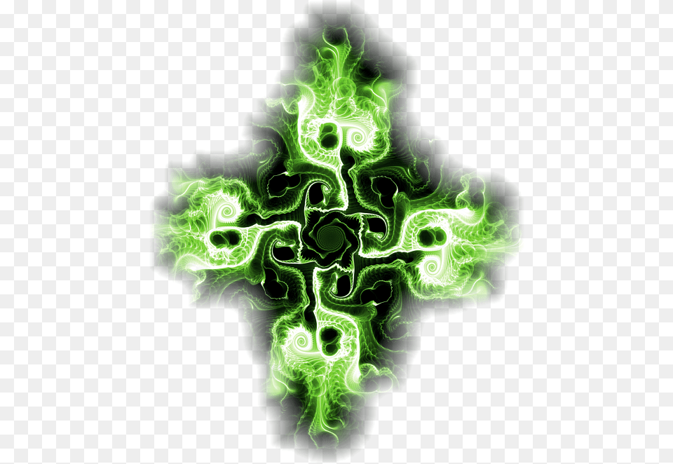 Cross, Accessories, Green, Pattern, Fractal Free Png