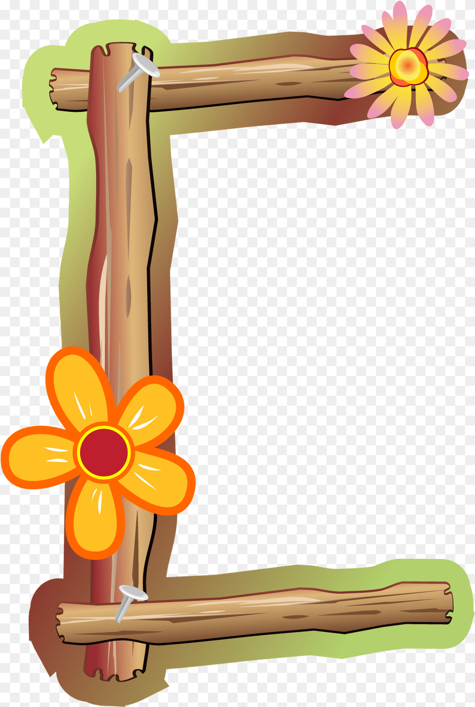 Cross, Flower, Plant, Daisy, Wood Free Png