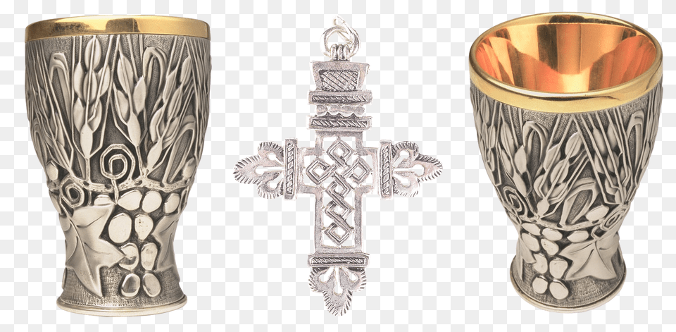 Cross Cup, Glass, Symbol, Silver Free Transparent Png