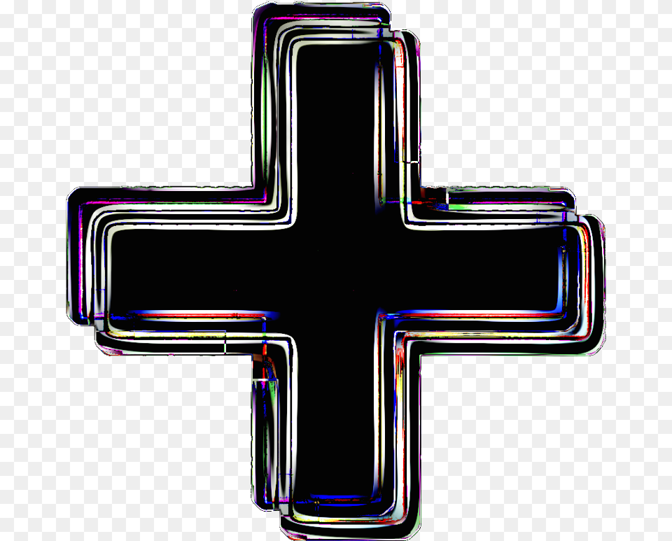 Cross 3d X Glitch Sticker Grunge Cross, Symbol, Logo Png