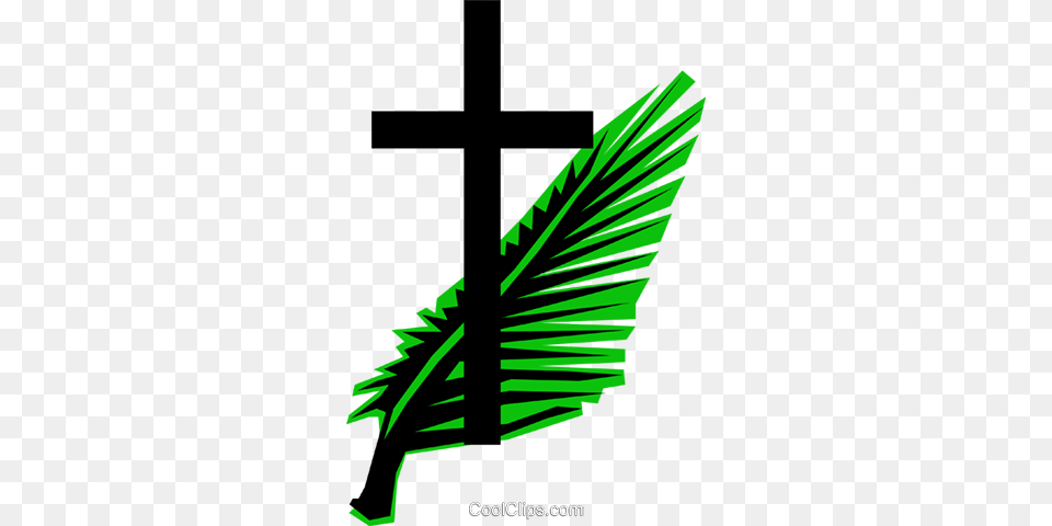 Cross Amp Palm Branches Royalty Vector Clip Art Palm Sunday Palms Clipart, Leaf, Plant, Symbol Png