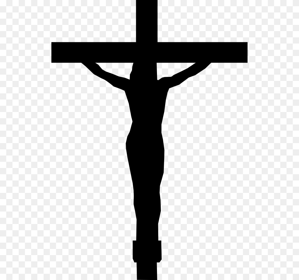 Cross And Crown Clipart, Gray Png Image