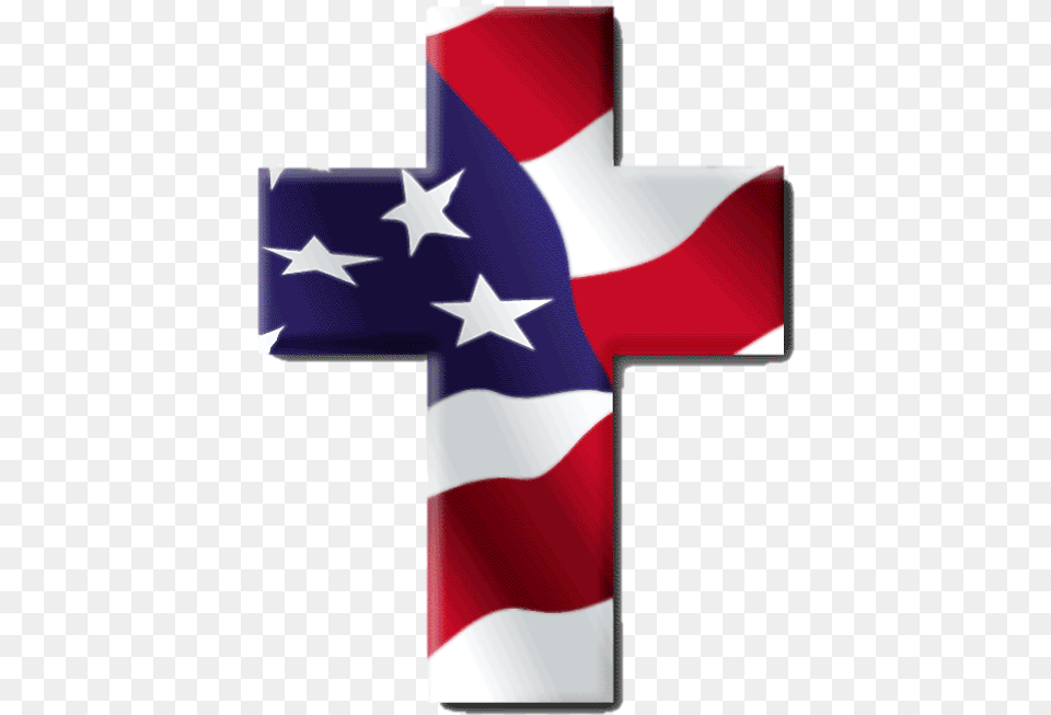 Cross And Us Flag, Symbol, American Flag Free Transparent Png
