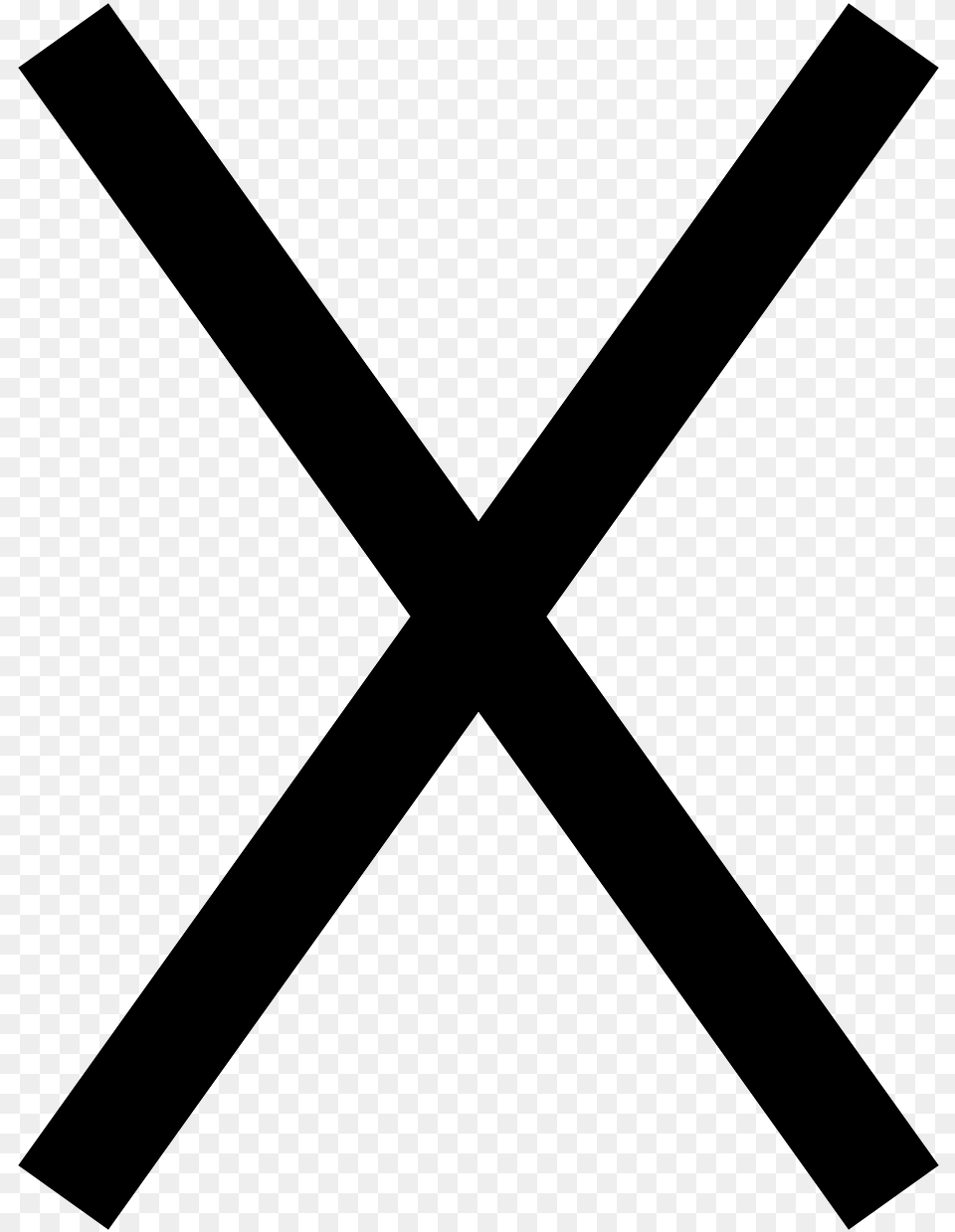 Cross Black Symbol Picture Close, Gray Free Transparent Png
