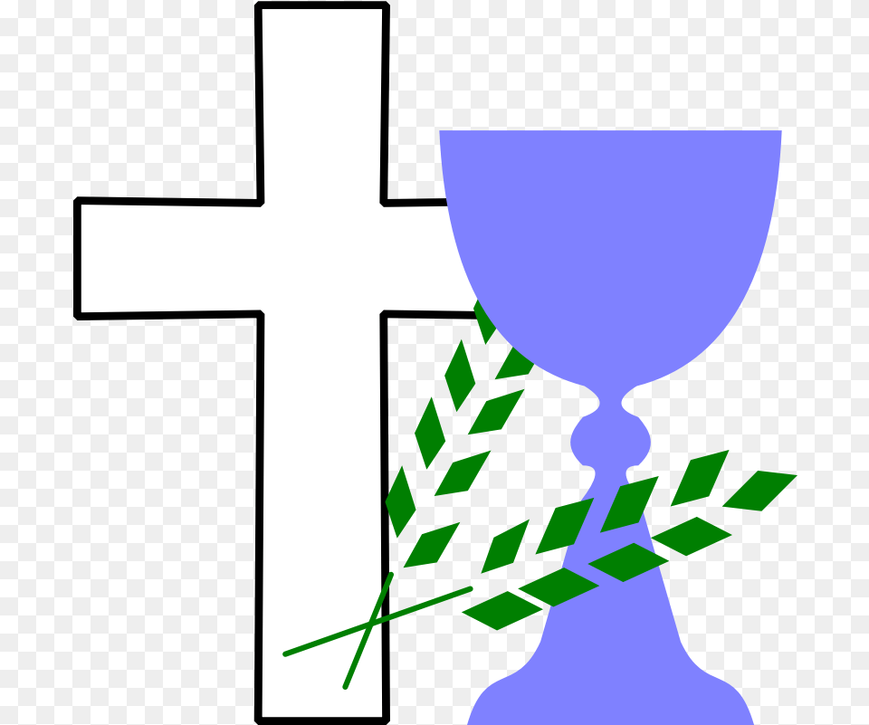 Cross Chalice Wheat Chalice And Wheat Clipart, Symbol, Glass Png